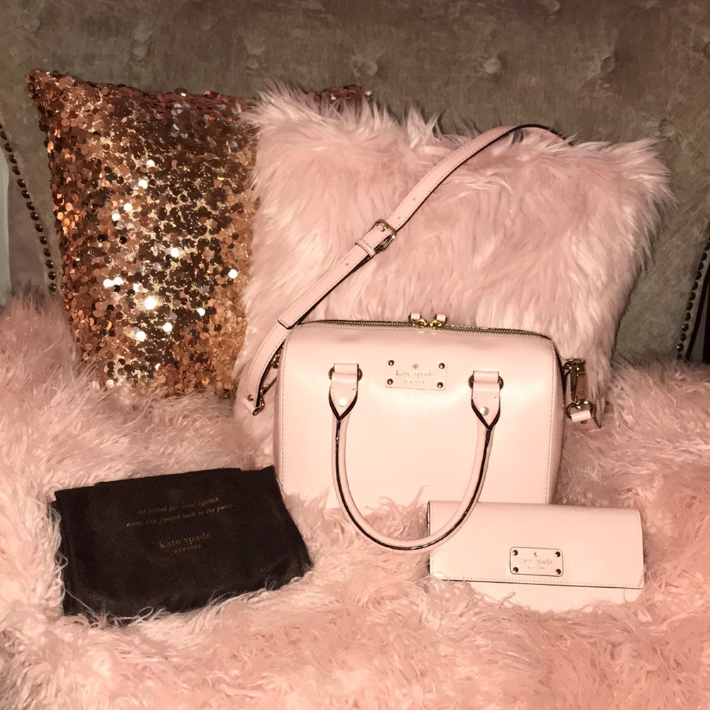 Ballerina pink kate spade tote and wallet 👜 🌸🌸